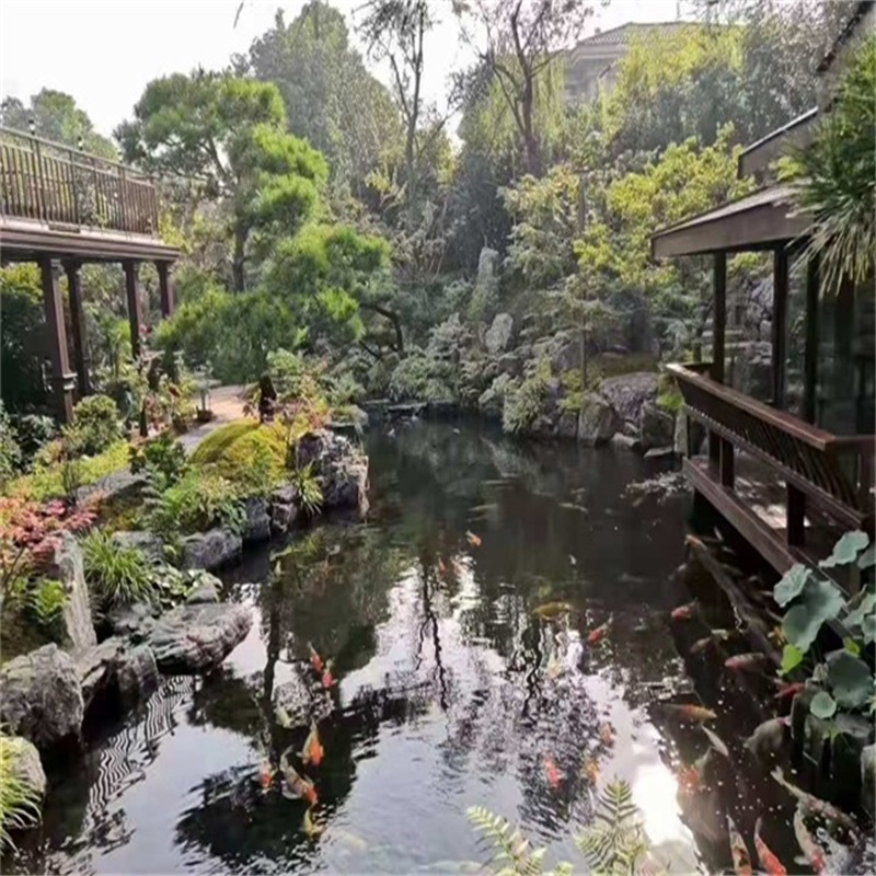 垫江庭院小型鱼池假山图片